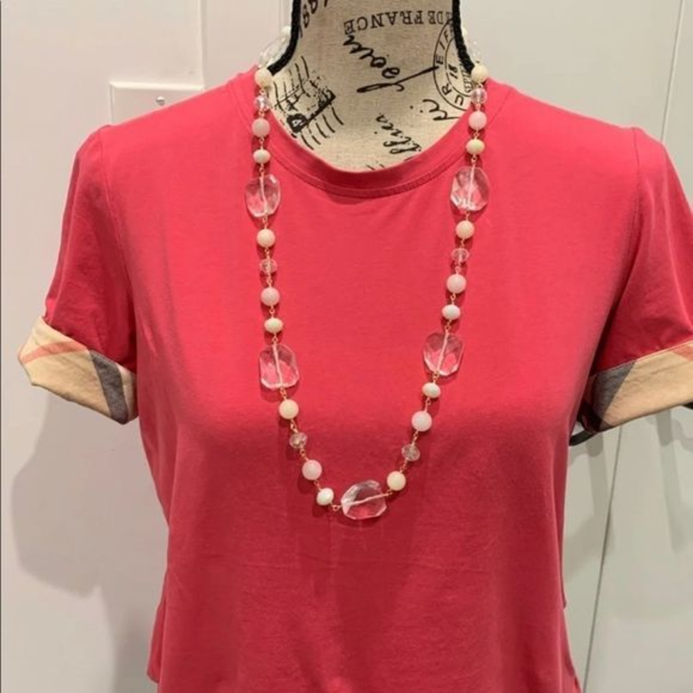 Natural handmade gemstones necklace gold‎ filled